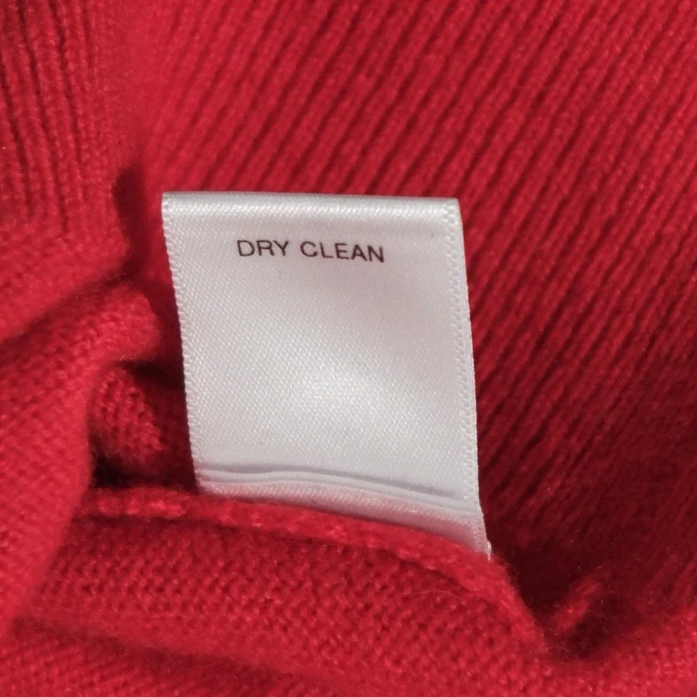 Cremieux Mens XL Luxury 100% Cashmere V Neck Sweater Red Pullover